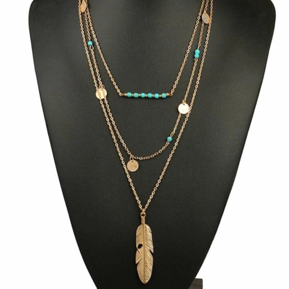 Layered Leaf Necklace